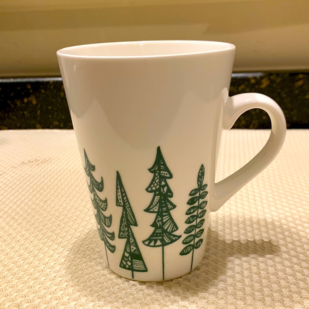 Starbucks 2015 trees ceramic porcelain glass coffee mug Christmas